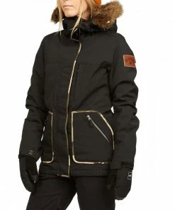 BILLABONG GIACCA INTO THE FOREST DONNA Nero -Offerte Snowboard Negozio billabong u6jf25 giacca into the forest donna abbigliamento snowboard donna 043416801 19 4