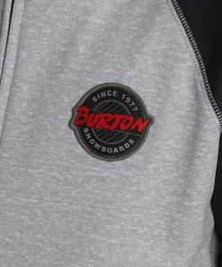 BURTON FELPA FULL ZIP CON CAPPUCCIO CROW BONDED BAMBINO Grigio -Offerte Snowboard Negozio burton 13757110 felpa full zip con cappuccio crow bonded bambino abbigliamento snowboard bambino 039000901 020 4