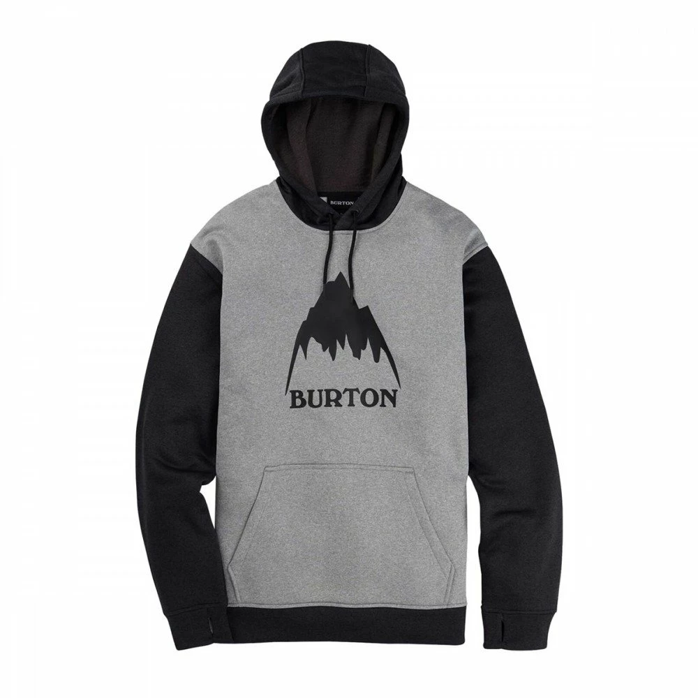 BURTON FELPA CON CAPPUCCIO OAK Grigio 1 BURTON FELPA CON CAPPUCCIO OAK Grigio