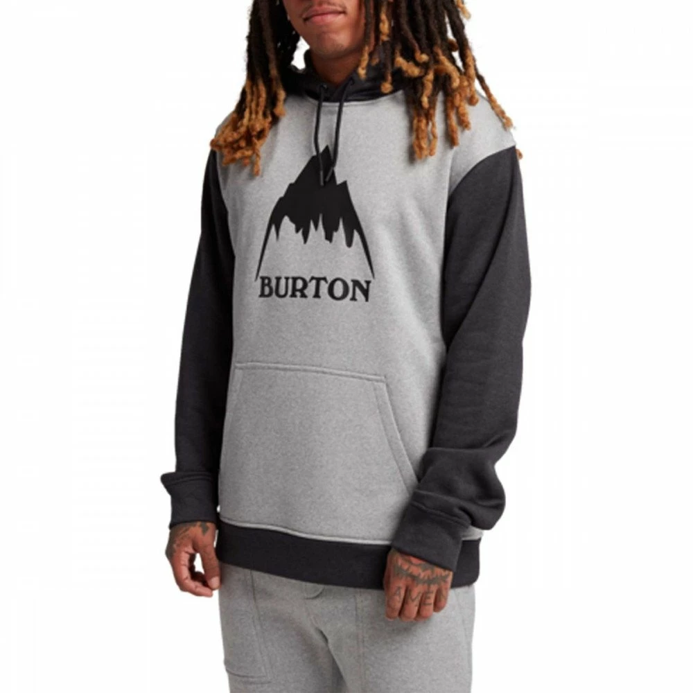 BURTON FELPA CON CAPPUCCIO OAK Grigio 2 BURTON FELPA CON CAPPUCCIO OAK Grigio - immagine 2