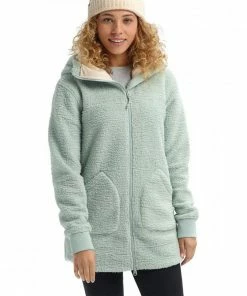 BURTON FELPA FULL ZIP CON CAPPUCCIO MINXY SHERPA DONNA -Offerte Snowboard Negozio burton 16435105 felpa full zip con cappuccio minxy sherpa donna casual donna 039002801 020 2