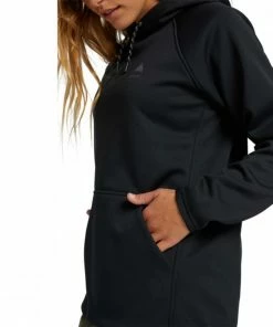 BURTON FELPA CON CAPPUCCIO CROWN WEATHERPROOF DONNA Nero -Offerte Snowboard Negozio burton 22020100 felpa con cappuccio crown donna abbigliamento snowboard donna 043480801 001 4