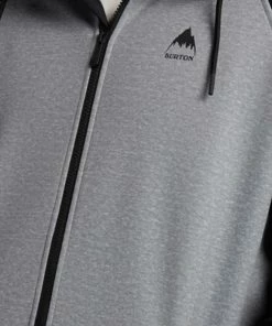 BURTON FELPA FULL ZIP CON CAPPUCCIO CROWN WEATHERPROOF Grigio -Offerte Snowboard Negozio burton 22023100 felpa full zip con cappuccio crown weatherproof abbigliamento snowboard uomo 043485401 022 4