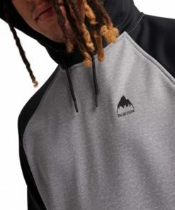 BURTON FELPA CON CAPPUCCIO CROWN WEATHERPROOF Grigio -Offerte Snowboard Negozio burton 22024100 felpa con cappuccio crown weatherproof abbigliamento snowboard uomo 043485501 020 4
