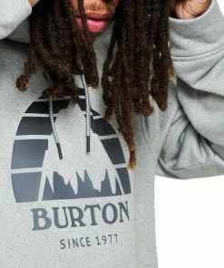 BURTON FELPA CON CAPPUCCIO OAK SEASONAL Grigio -Offerte Snowboard Negozio burton 22028101 felpa con cappuccio oak seasonal abbigliamento snowboard uomo 043485901 020 3
