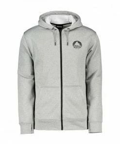 BURTON FELPA FULL ZIP CON CAPPUCCIO OAK SEASONAL Grigio