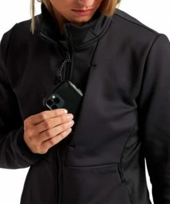 BURTON FELPA FULL ZIP MULTIPATH DONNA Nero -Offerte Snowboard Negozio burton 22032101 felpa c capp fz multipath donna abbigliamento snowboard donna 043481001 001 4