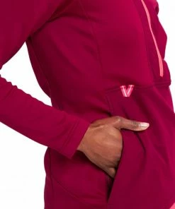 BURTON FELPA MEZZA ZIP CON CAPPUCCIO MULTIPATH DONNA Bordeaux -Offerte Snowboard Negozio burton 22033101 felpa mezza zip con cappuccio multipath donna abbigliamento snowboard donna 043481101 500 3