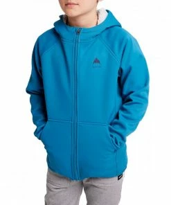 BURTON FELPA FULL ZIP CON CAPPUCCIO SHERPA WEATHERPROOF BAMBINO Azzurro