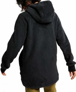 BURTON FELPA FULL ZIP CON CAPPUCCIO MINXY SHERPA DONNA Nero -Offerte Snowboard Negozio burton 22711100 felpa full zip con cappuccio minxy sherpa donna abbigliamento snowboard donna 043481601 002 2