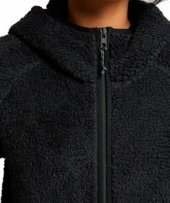 BURTON FELPA FULL ZIP CON CAPPUCCIO MINXY SHERPA DONNA Nero -Offerte Snowboard Negozio burton 22711100 felpa full zip con cappuccio minxy sherpa donna abbigliamento snowboard donna 043481601 002 3