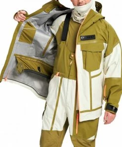 BURTON GIACCA GORE-TEX 3L BREAKER Bianco, Verde -Offerte Snowboard Negozio burton 22821100 giacca gore tex 3l breaker abbigliamento snowboard uomo 043486701 301 3