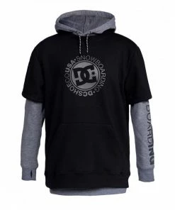 DC SHOES FELPA CON CAPPUCCIO DRYDEN Grigio, Nero