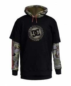 DC SHOES FELPA CON CAPPUCCIO DRYDEN Multicolor, Nero