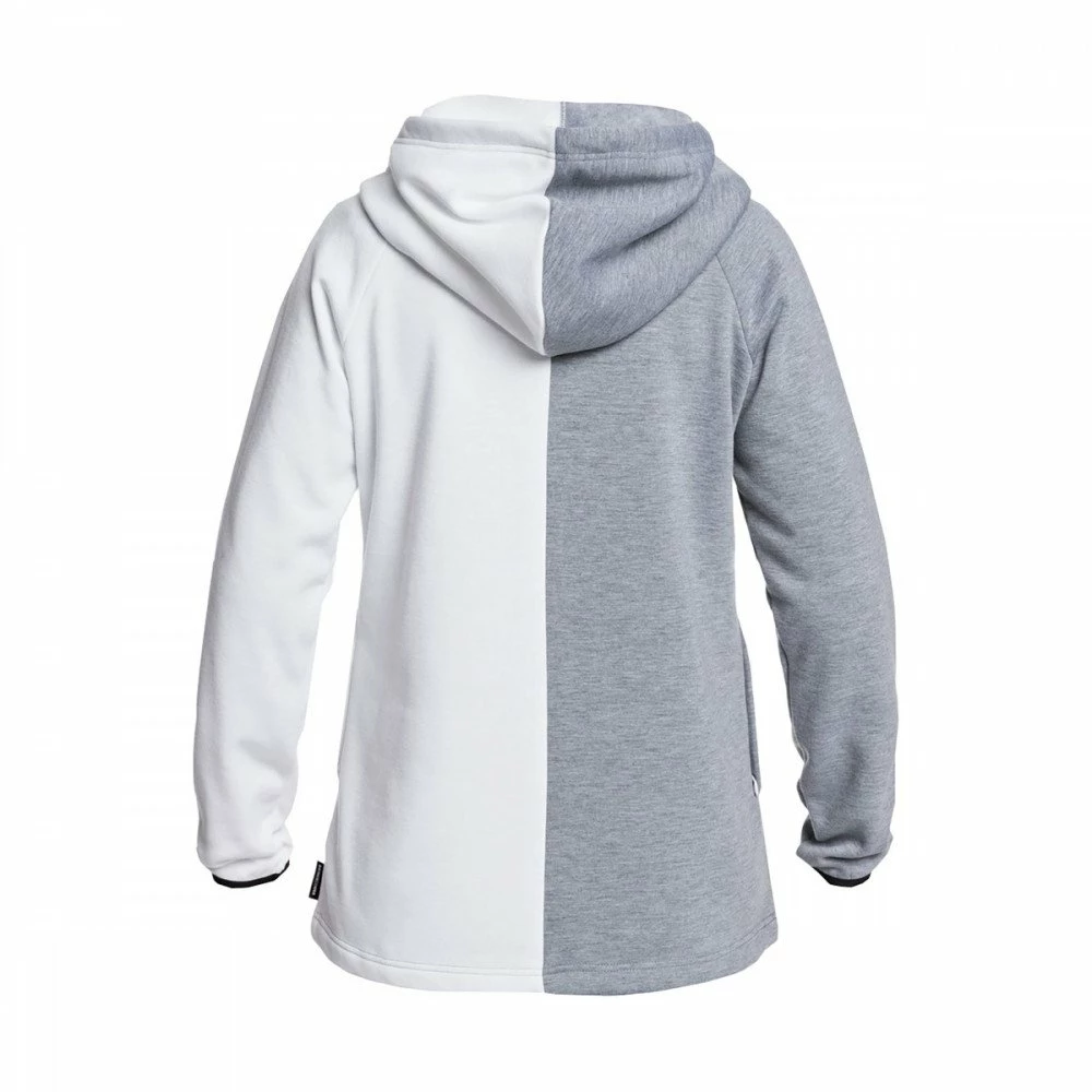 DC SHOES FELPA CON CAPPUCCIO SALEM DONNA Bianco, Grigio 2 DC SHOES FELPA CON CAPPUCCIO SALEM DONNA Bianco, Grigio - immagine 2