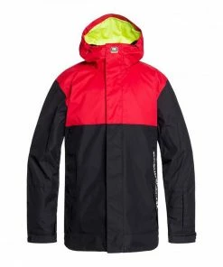 DC SHOES GIACCA DEFY Nero, Rosso