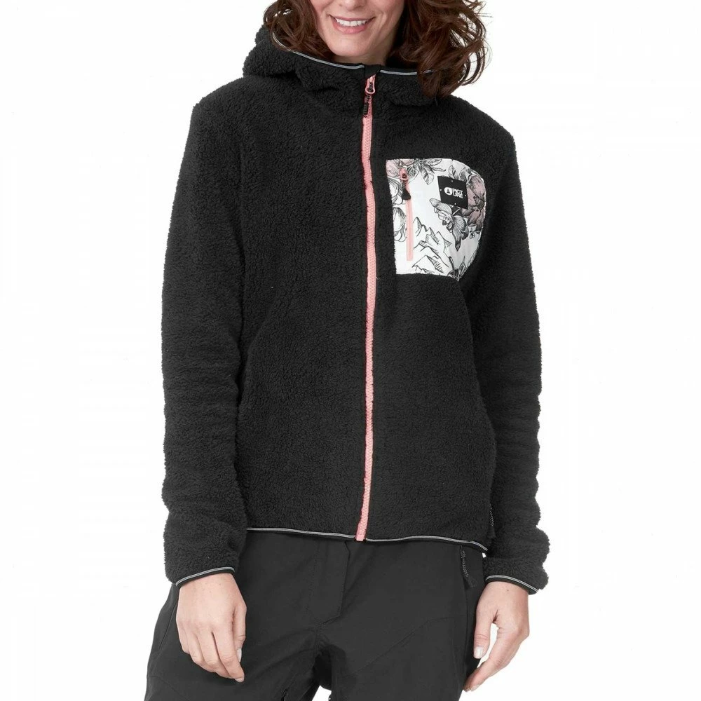 PICTURE FELPA FULL ZIP CON CAPPUCCIO IZIMO DONNA Nero 3 PICTURE FELPA FULL ZIP CON CAPPUCCIO IZIMO DONNA Nero - immagine 3