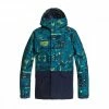 QUIKSILVER GIACCA MISSION PRINTED BLOCK Verde