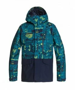 QUIKSILVER GIACCA MISSION PRINTED BLOCK Verde