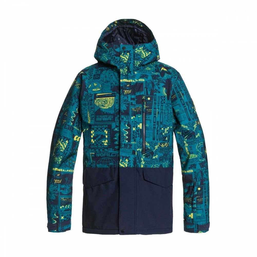QUIKSILVER GIACCA MISSION PRINTED BLOCK Verde 1 QUIKSILVER GIACCA MISSION PRINTED BLOCK Verde