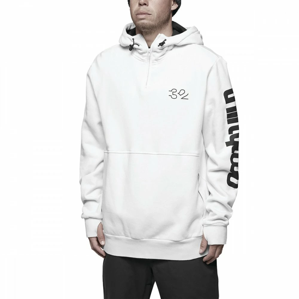 THIRTY TWO Felpa C/capp Stamped Bianco 1 THIRTY TWO Felpa C/capp Stamped Bianco