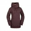 VOLCOM FELPA LUNGA CON CAPPUCCIO TOWER DONNA Bordeaux
