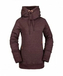 VOLCOM FELPA LUNGA CON CAPPUCCIO TOWER DONNA Bordeaux