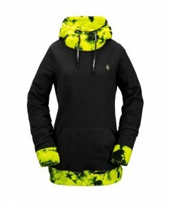 VOLCOM FELPA LUNGA CON CAPPUCCIO COSTUS DONNA Nero